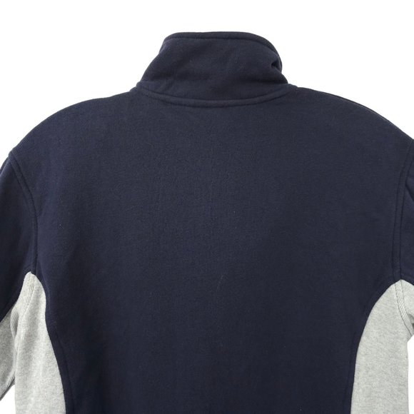 Izod Jeans Quarter Zip Pullover Sweatshirt Top Boys Size S/8 Navy Blue Gray NEW - Picture 13 of 16